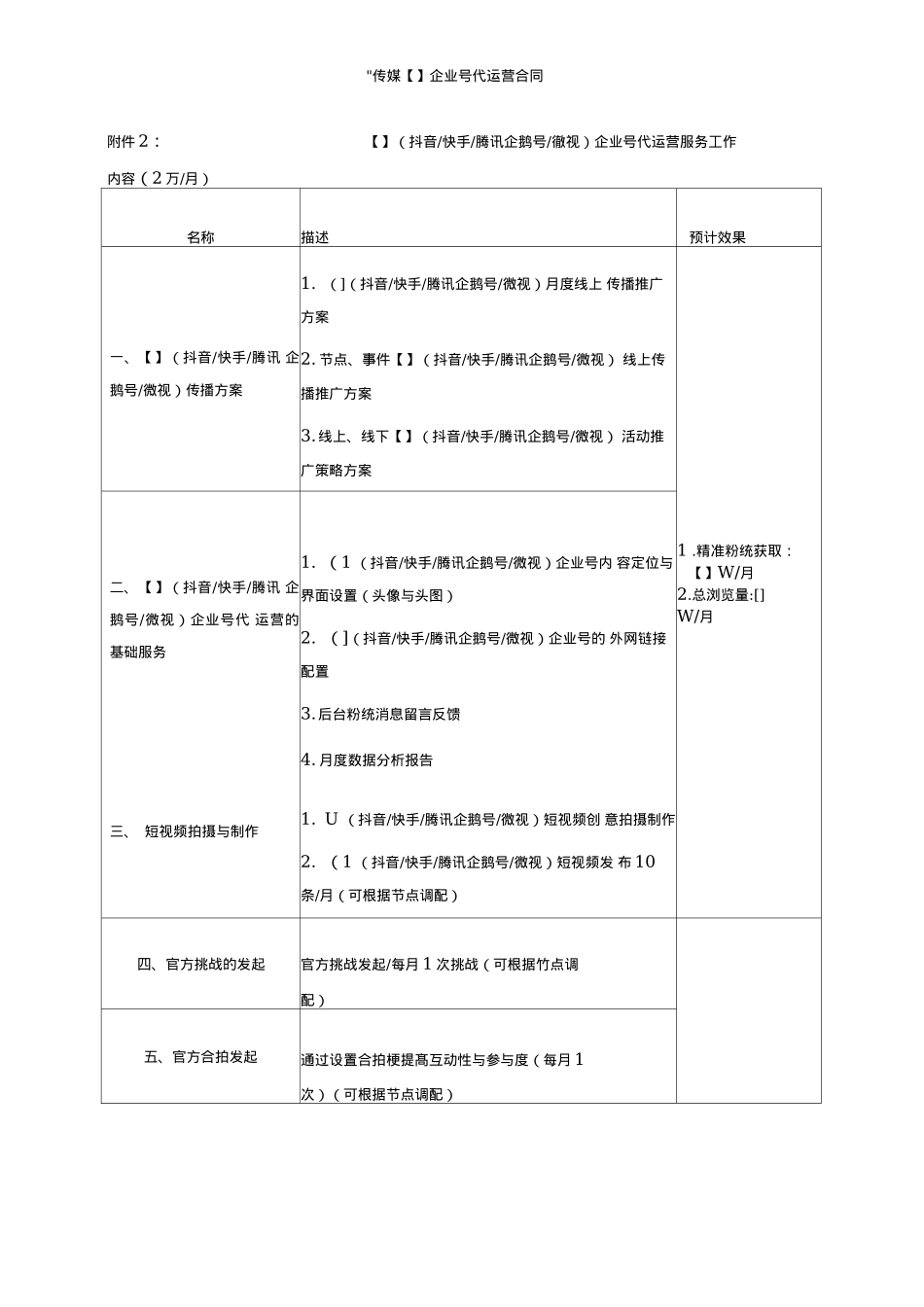 短视频企业账号代运营合同模板_第6页