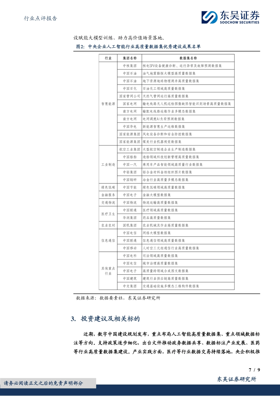 【东吴证券】计算机行业点评报告：数字中国2025强调高质量数据集_第7页