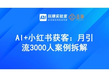 AI+小红书获客：月引流3000人案例拆解