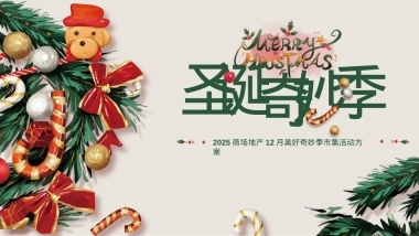 2025圣诞节奇妙季商场市集活动方案