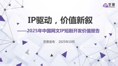 IP驱动，价值新叙-2025年中国网文IP短剧开发价值报告-艺恩数据